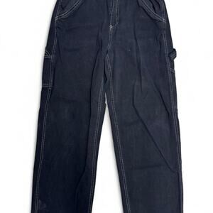 Black garage carpenter pants
